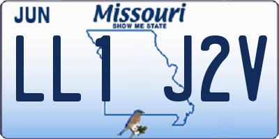 MO license plate LL1J2V