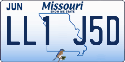 MO license plate LL1J5D