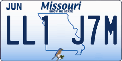 MO license plate LL1J7M