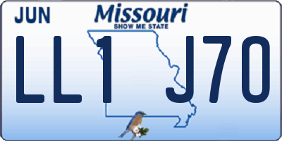 MO license plate LL1J7O