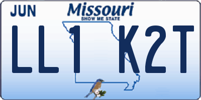 MO license plate LL1K2T
