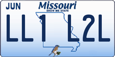MO license plate LL1L2L