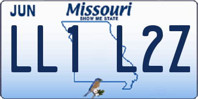MO license plate LL1L2Z