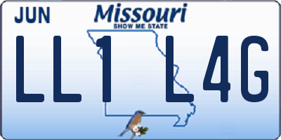 MO license plate LL1L4G