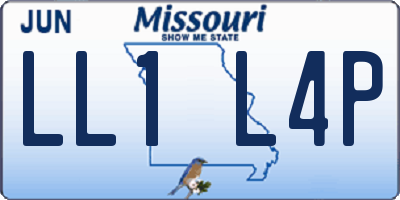 MO license plate LL1L4P
