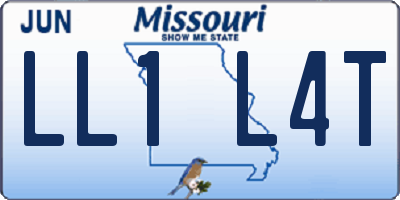 MO license plate LL1L4T