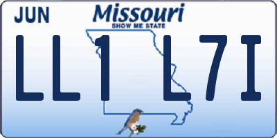 MO license plate LL1L7I