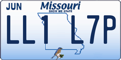 MO license plate LL1L7P