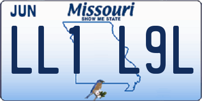 MO license plate LL1L9L