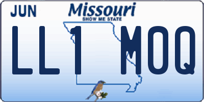 MO license plate LL1M0Q