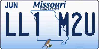 MO license plate LL1M2U