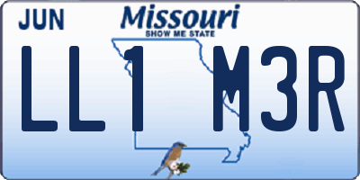 MO license plate LL1M3R