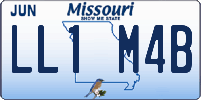 MO license plate LL1M4B