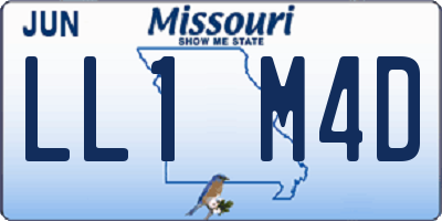 MO license plate LL1M4D