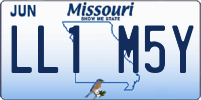 MO license plate LL1M5Y