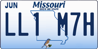 MO license plate LL1M7H