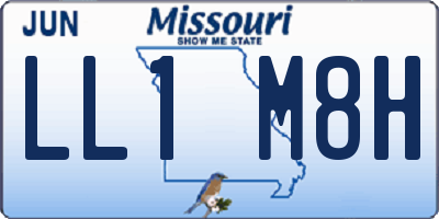 MO license plate LL1M8H