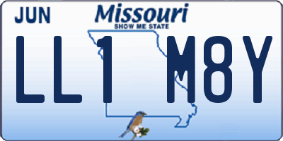MO license plate LL1M8Y