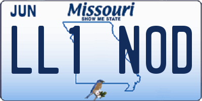 MO license plate LL1N0D