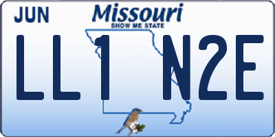 MO license plate LL1N2E