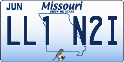 MO license plate LL1N2I