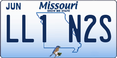 MO license plate LL1N2S