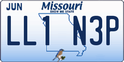 MO license plate LL1N3P