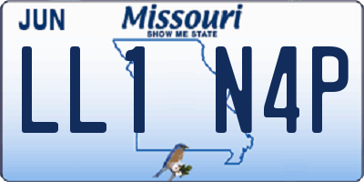 MO license plate LL1N4P