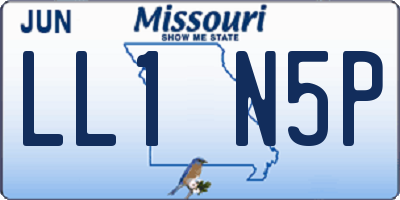 MO license plate LL1N5P