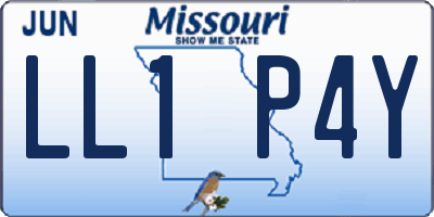 MO license plate LL1P4Y