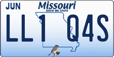MO license plate LL1Q4S
