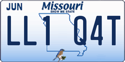 MO license plate LL1Q4T