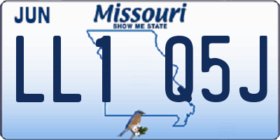 MO license plate LL1Q5J