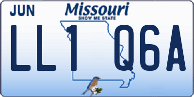 MO license plate LL1Q6A