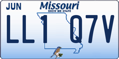 MO license plate LL1Q7V