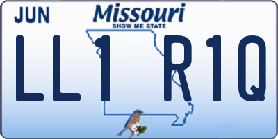 MO license plate LL1R1Q