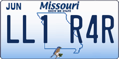 MO license plate LL1R4R