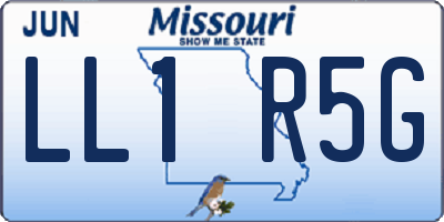 MO license plate LL1R5G