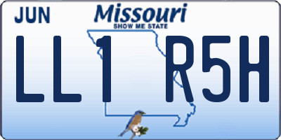 MO license plate LL1R5H