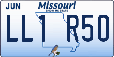 MO license plate LL1R5O