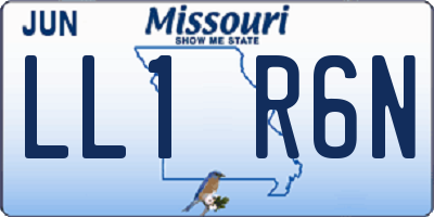 MO license plate LL1R6N