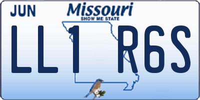 MO license plate LL1R6S