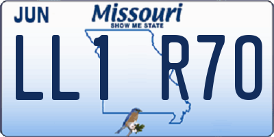 MO license plate LL1R7O