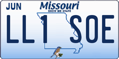 MO license plate LL1S0E