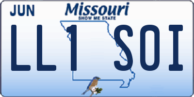 MO license plate LL1S0I