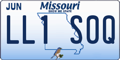 MO license plate LL1S0Q