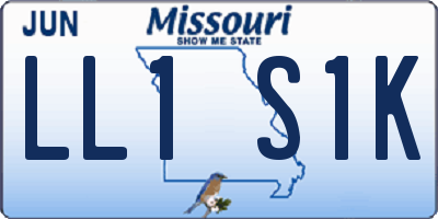 MO license plate LL1S1K