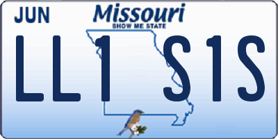 MO license plate LL1S1S