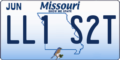 MO license plate LL1S2T