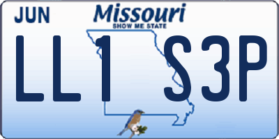 MO license plate LL1S3P